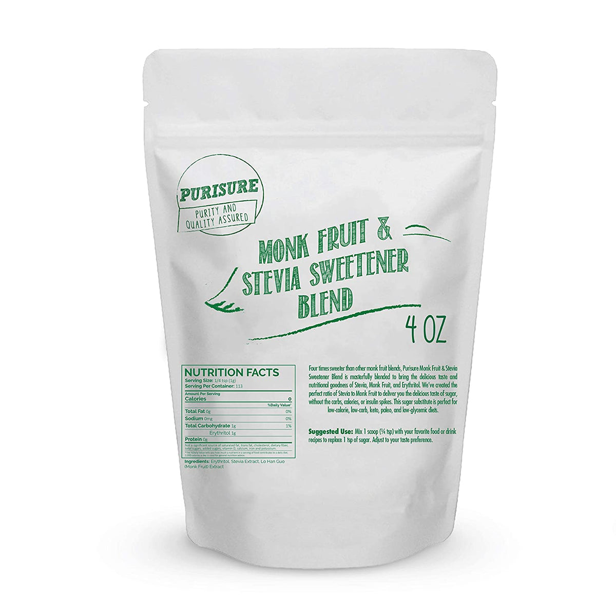 Monk Fruit & Stevia Sweetener Blend Purisure