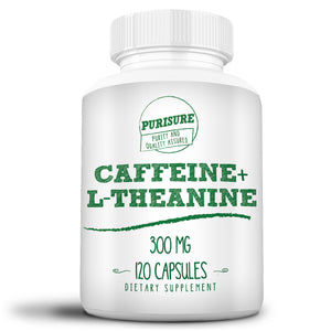 Caffeine + L-Theanine 300mg (120 Capsules)
